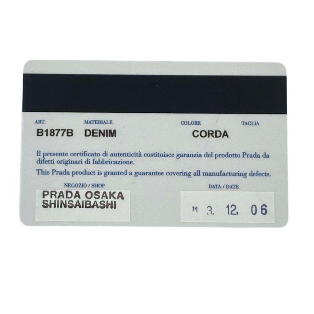 PRADA Canapa Denim Tote Bag B1877B Beige Women's - Picture 15 of 15